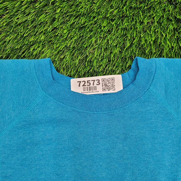 Vintage Movie Raglan Sweatshirt Womens Large 21x21 Blue Boxy - Picture 11 of 15